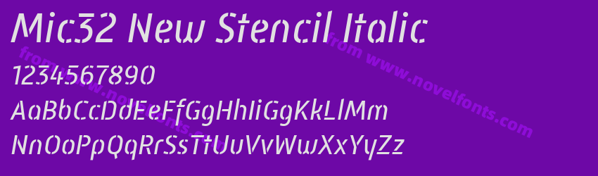 Mic32 New Stencil ItalicPreview Mic32 New Stencil ItalicPreview