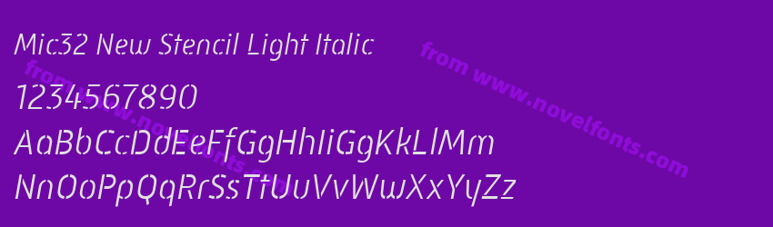 Mic32 New Stencil Light ItalicPreview Mic32 New Stencil Light ItalicPreview