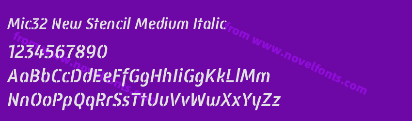 Mic32 New Stencil Medium ItalicPreview Mic32 New Stencil Medium ItalicPreview
