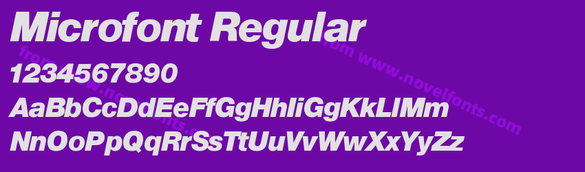 Microfont RegularPreview Microfont RegularPreview