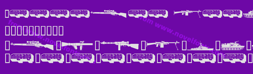 Military dingbats FenotypePreview Military dingbats FenotypePreview