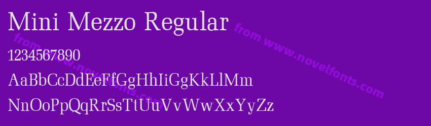 Mini Mezzo RegularPreview Mini Mezzo RegularPreview