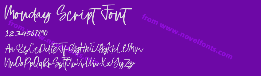 Monday Script FontPreview Monday Script FontPreview