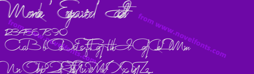 Monika ' Engraved' ItalicPreview Monika ' Engraved' ItalicPreview