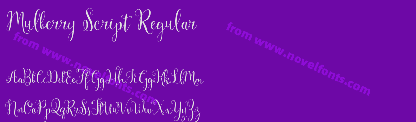 Mulberry Script RegularPreview Mulberry Script RegularPreview