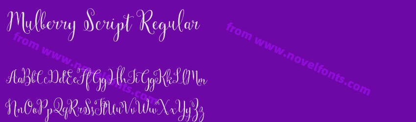 Mulberry Script RegularPreview Mulberry Script RegularPreview