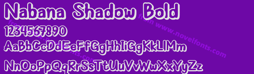 Nabana Shadow BoldPreview Nabana Shadow BoldPreview