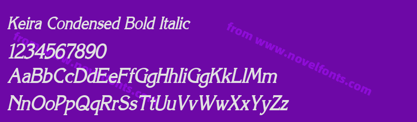 Keira Condensed Bold ItalicPreview