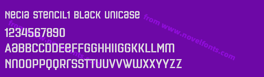 Necia Stencil1 Black UnicasePreview Necia Stencil1 Black UnicasePreview