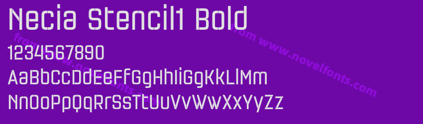 Necia Stencil1 BoldPreview Necia Stencil1 BoldPreview
