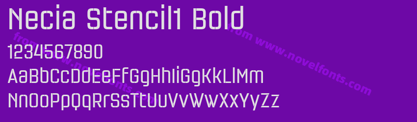 Necia Stencil1 BoldPreview Necia Stencil1 BoldPreview