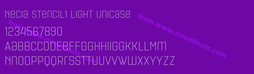 Necia Stencil1 Light UnicasePreview Necia Stencil1 Light UnicasePreview