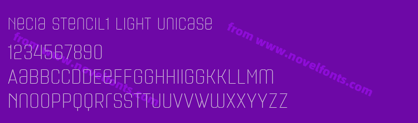 Necia Stencil1 Light UnicasePreview Necia Stencil1 Light UnicasePreview