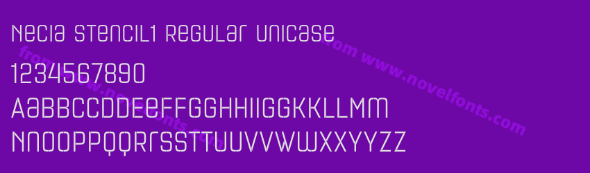 Necia Stencil1 Regular UnicasePreview Necia Stencil1 Regular UnicasePreview