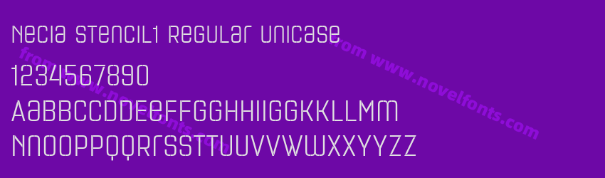 Necia Stencil1 Regular UnicasePreview Necia Stencil1 Regular UnicasePreview