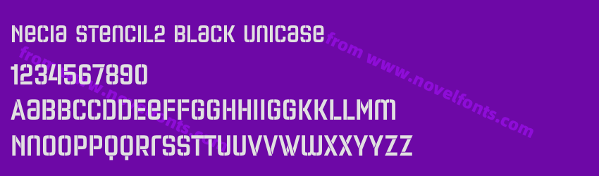 Necia Stencil2 Black UnicasePreview Necia Stencil2 Black UnicasePreview