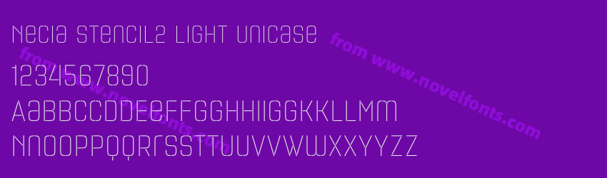 Necia Stencil2 Light UnicasePreview Necia Stencil2 Light UnicasePreview