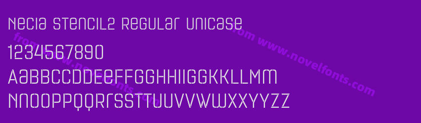 Necia Stencil2 Regular UnicasePreview Necia Stencil2 Regular UnicasePreview