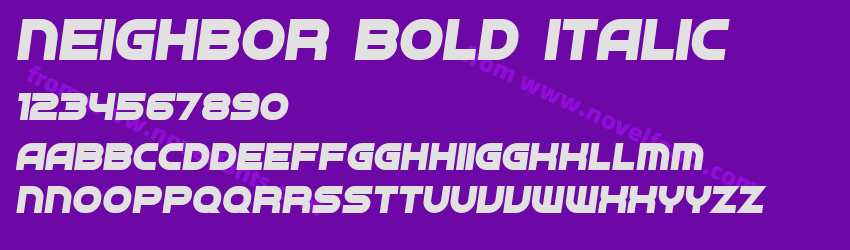 Neighbor Bold ItalicPreview Neighbor Bold ItalicPreview