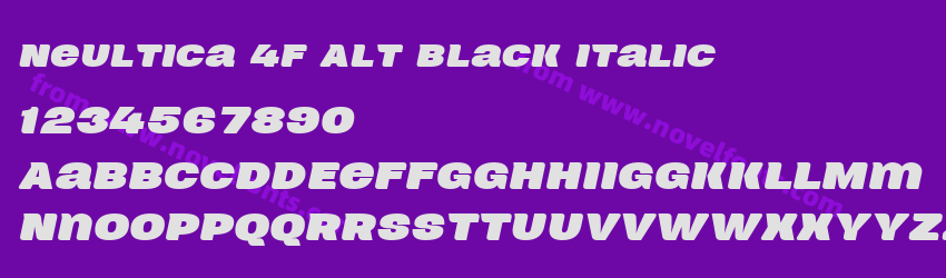 Neultica 4F Alt Black ItalicPreview Neultica 4F Alt Black ItalicPreview