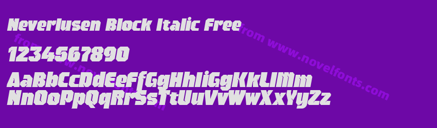 Neverlusen Block Italic FreePreview Neverlusen Block Italic FreePreview