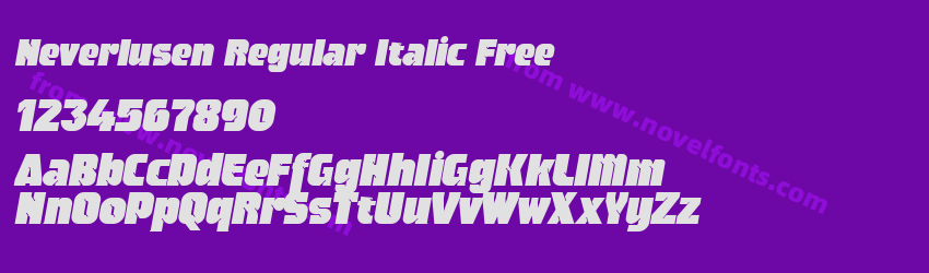 Neverlusen Regular Italic FreePreview Neverlusen Regular Italic FreePreview