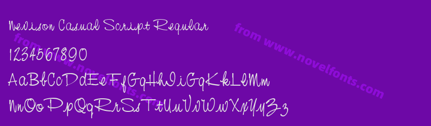 Nevison Casual Script RegularPreview Nevison Casual Script RegularPreview