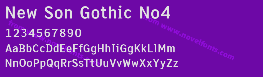 New Son Gothic No4Preview New Son Gothic No4Preview