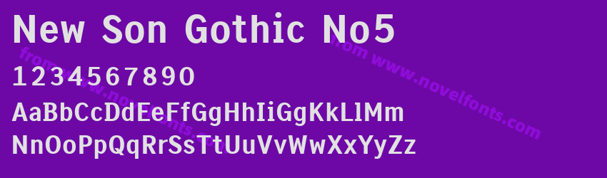New Son Gothic No5Preview New Son Gothic No5Preview