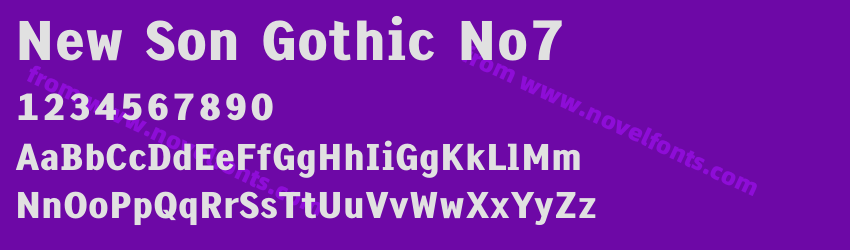 New Son Gothic No7Preview New Son Gothic No7Preview