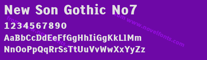 New Son Gothic No7Preview New Son Gothic No7Preview