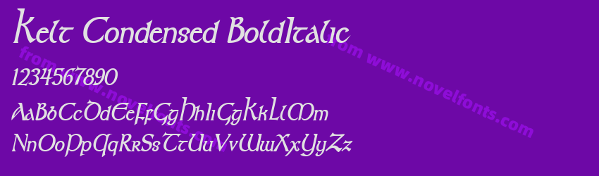 Kelt Condensed BoldItalicPreview