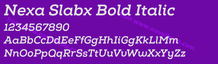 Nexa Slabx Bold ItalicPreview