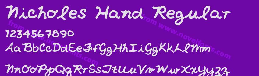 Nicholes Hand RegularPreview Nicholes Hand RegularPreview