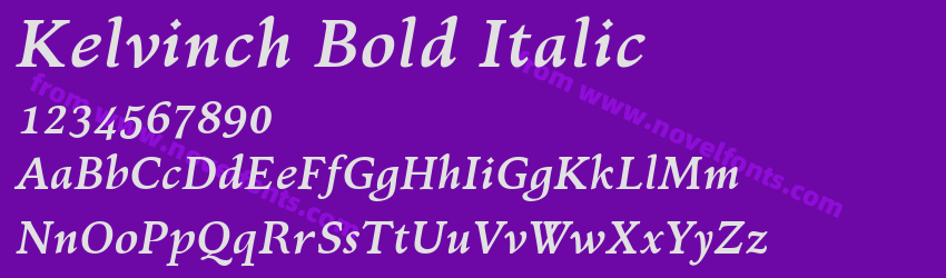 Kelvinch Bold ItalicPreview