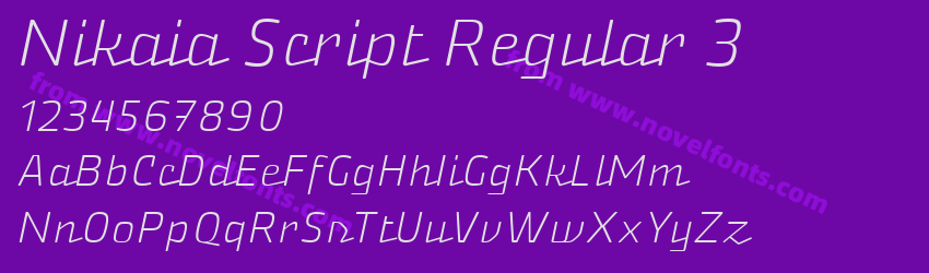 Nikaia Script Regular 3Preview Nikaia Script Regular 3Preview
