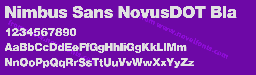 Nimbus Sans NovusDOT BlaPreview Nimbus Sans NovusDOT BlaPreview