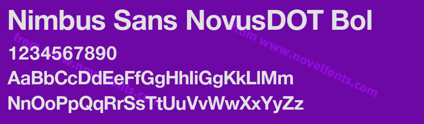 Nimbus Sans NovusDOT BolPreview Nimbus Sans NovusDOT BolPreview