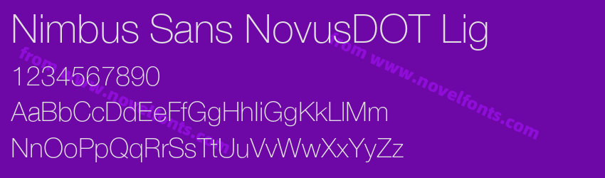 Nimbus Sans NovusDOT LigPreview Nimbus Sans NovusDOT LigPreview
