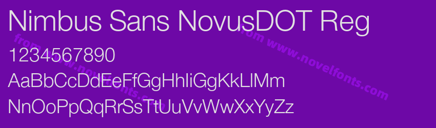 Nimbus Sans NovusDOT RegPreview Nimbus Sans NovusDOT RegPreview