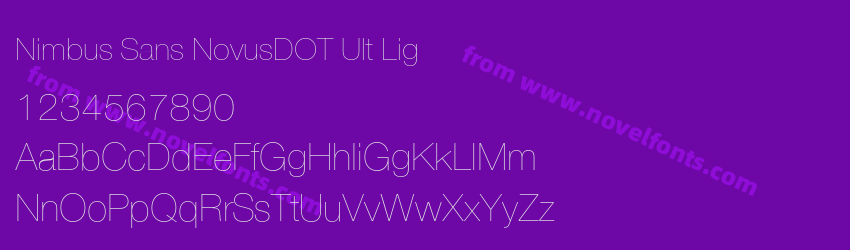 Nimbus Sans NovusDOT Ult LigPreview Nimbus Sans NovusDOT Ult LigPreview