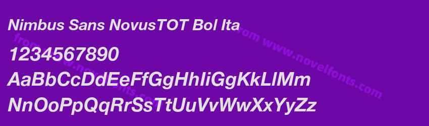 Nimbus Sans NovusTOT Bol ItaPreview Nimbus Sans NovusTOT Bol ItaPreview