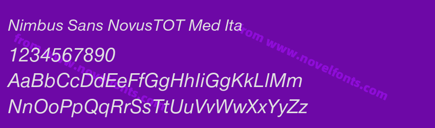 Nimbus Sans NovusTOT Med ItaPreview Nimbus Sans NovusTOT Med ItaPreview