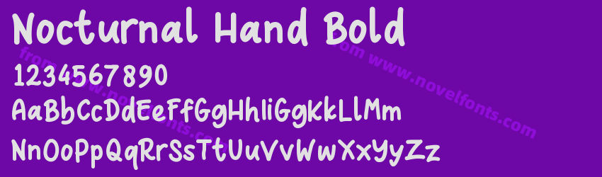 Nocturnal Hand BoldPreview Nocturnal Hand BoldPreview