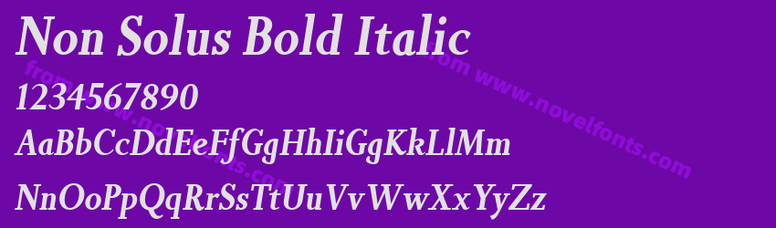 Non Solus Bold ItalicPreview Non Solus Bold ItalicPreview