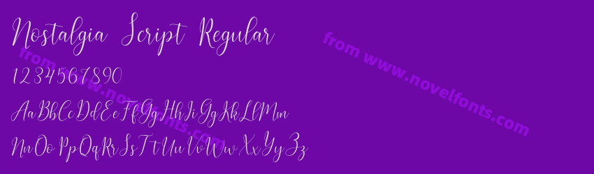 Nostalgia Script RegularPreview