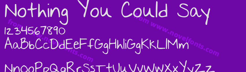 Nothing You Could SayPreview Nothing You Could SayPreview