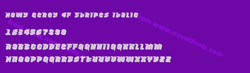 Nowy Geroy 4F Stripes ItalicPreview Nowy Geroy 4F Stripes ItalicPreview