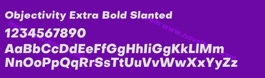 Objectivity Extra Bold SlantedPreview Objectivity Extra Bold SlantedPreview