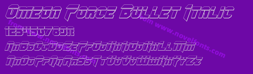 Omega Force Bullet ItalicPreview Omega Force Bullet ItalicPreview